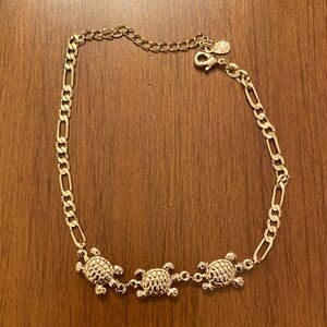 Gold Turtle Charm Bracelet